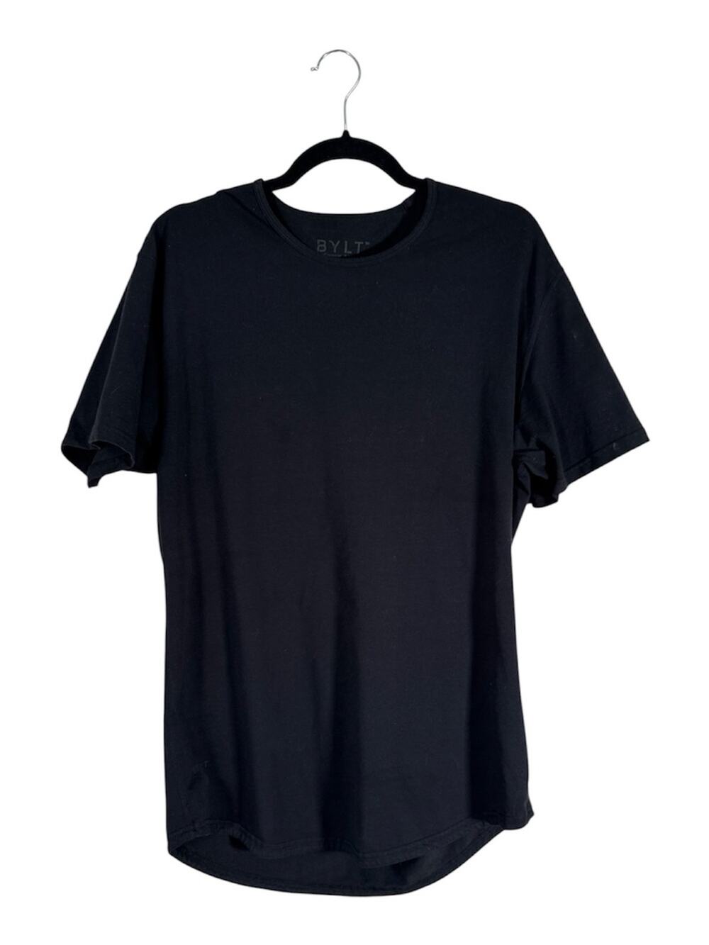 BYLT Black Premium Drop Cut 5/5 Lux Tee Shirt Mens L Classic Basic Short Sleeve